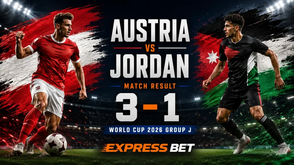 Austria vs Jordan Match Result