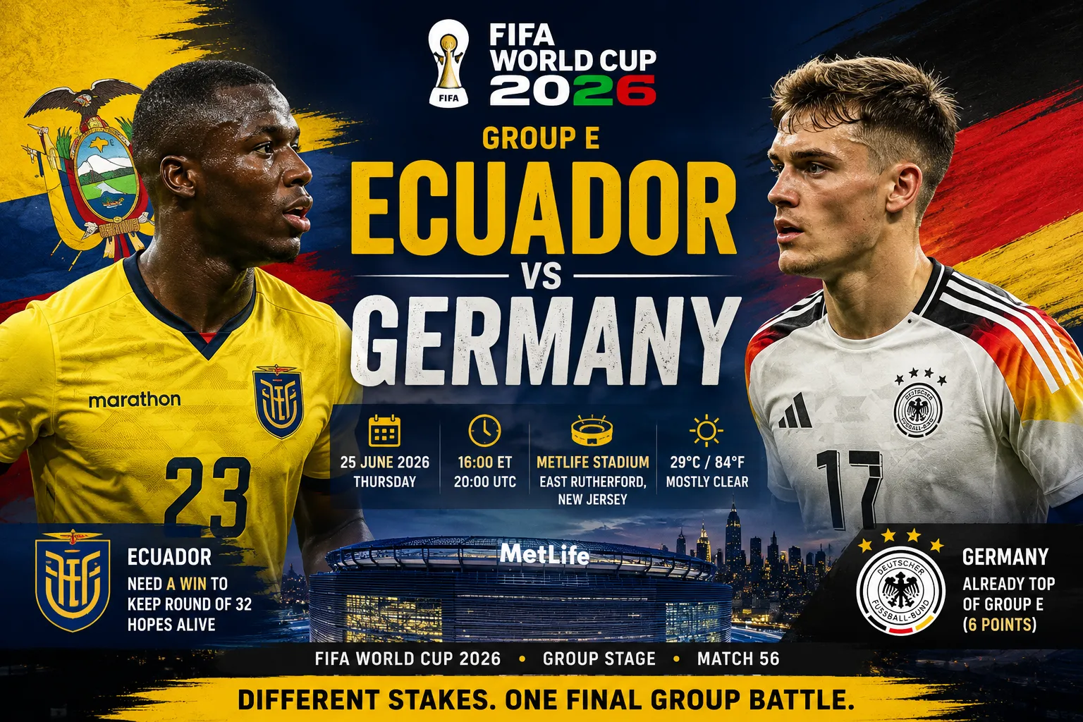 Ecuador vs Germany World Cup 2026 Preview