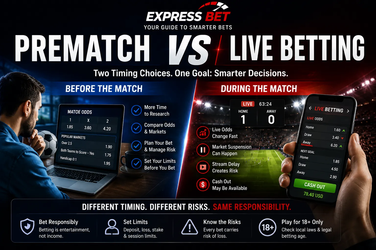 Prematch vs Live Betting