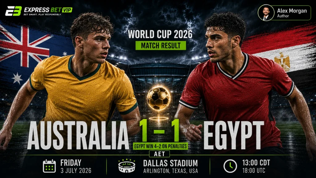 Australia vs Egypt Match Result