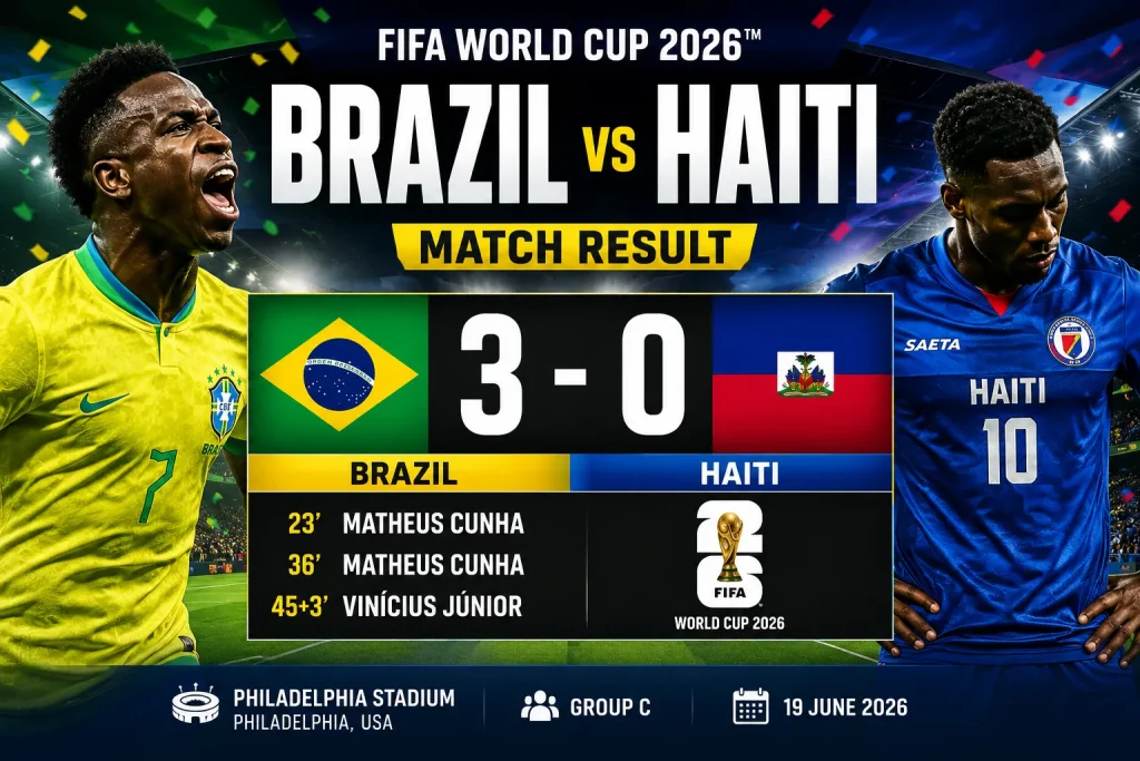 Brazil vs Haiti Match Result