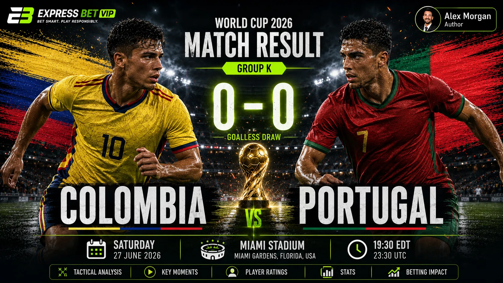 Colombia vs Portugal Match Result
