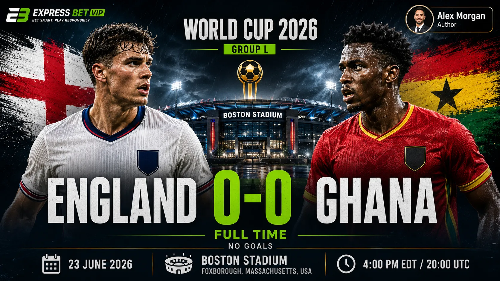 England vs Ghana Match Result