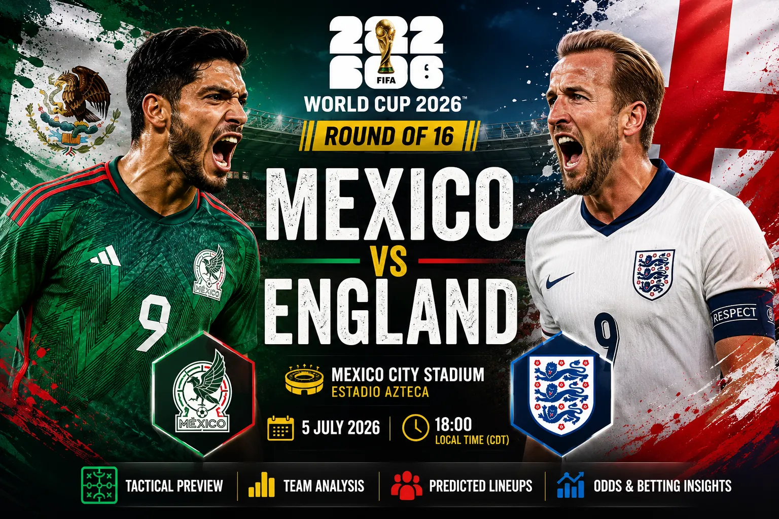 Mexico vs England World Cup 2026 Preview