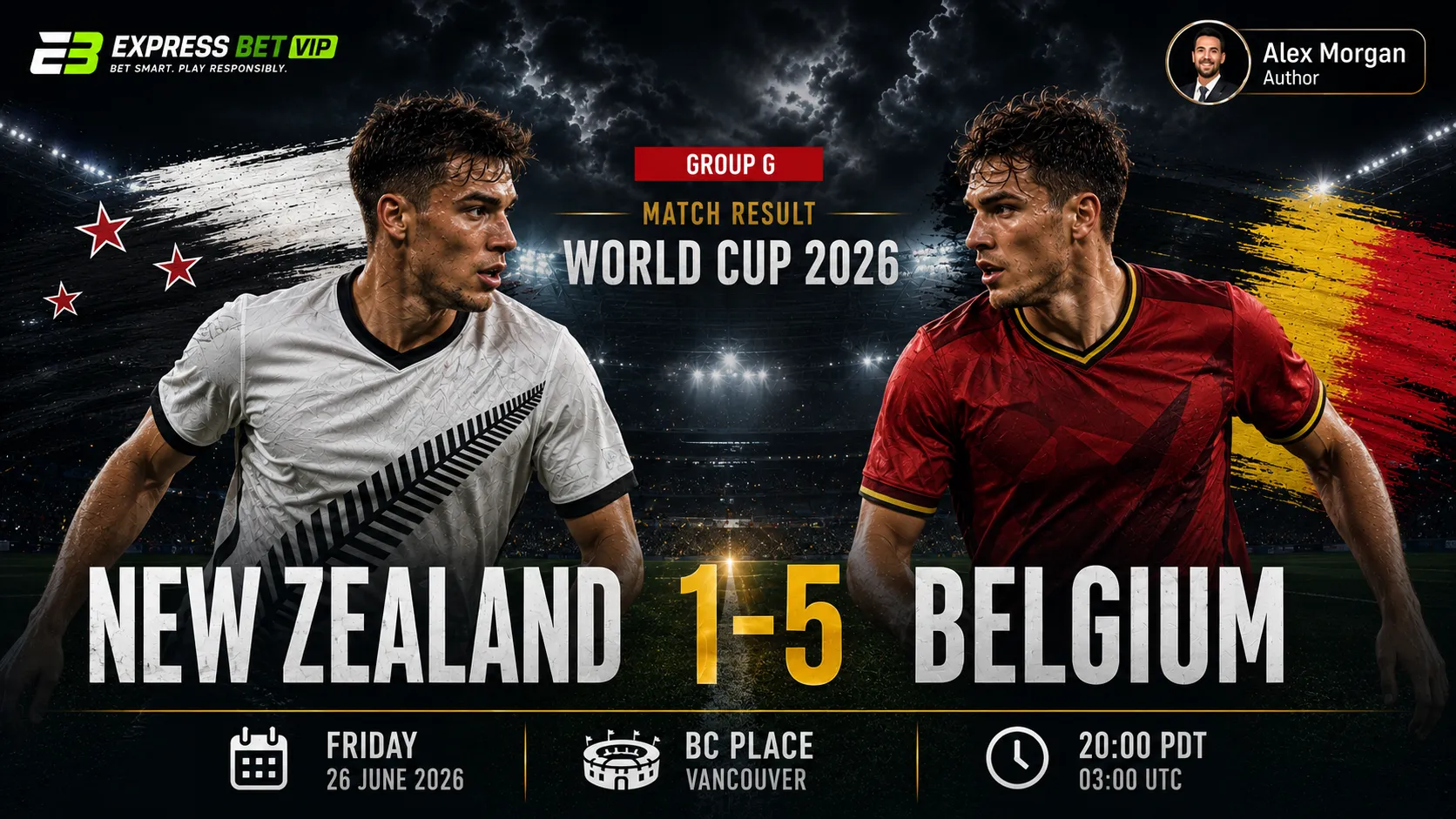 New Zealand vs Belgium Match Result