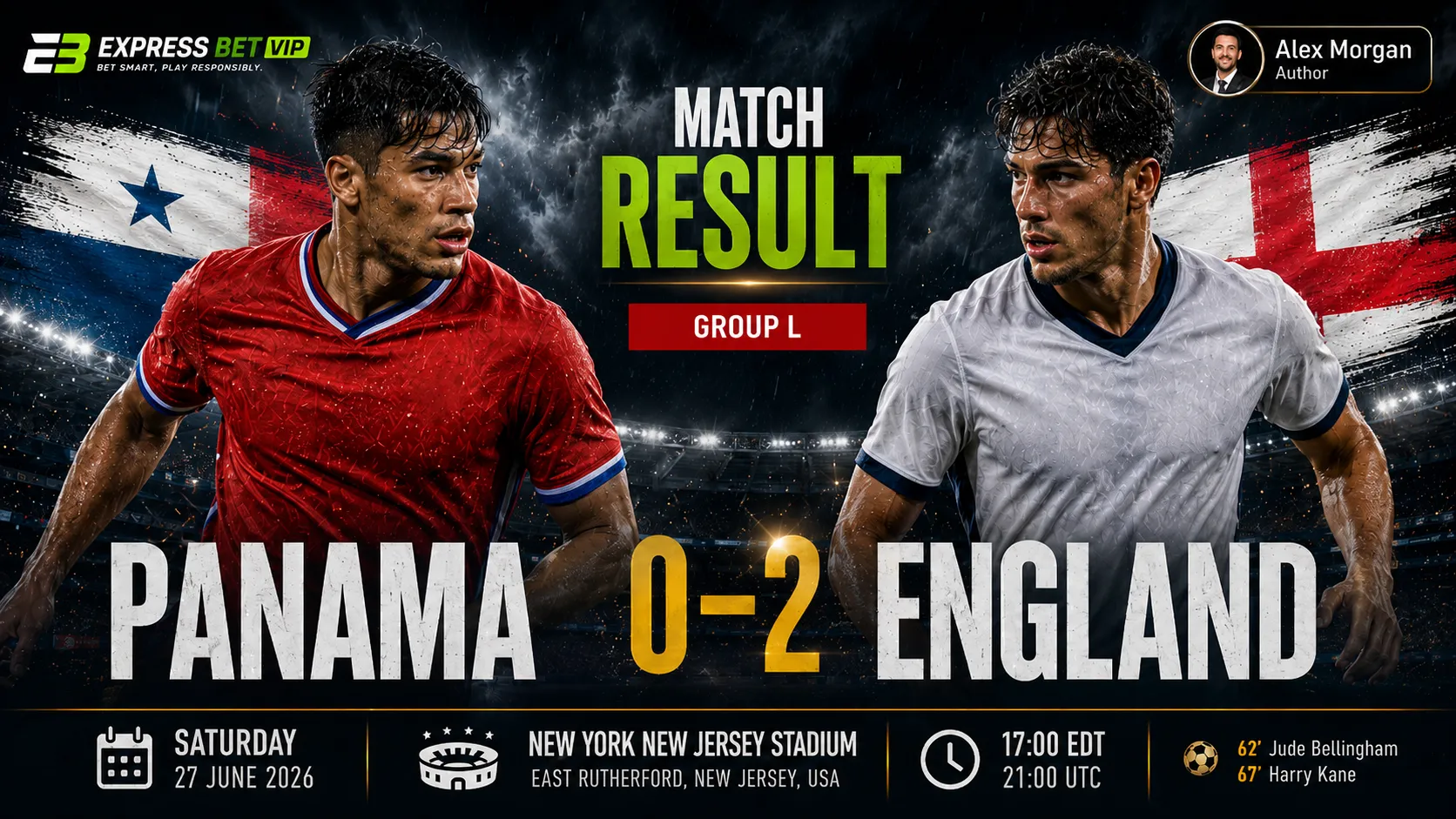 Panama vs England Match Result