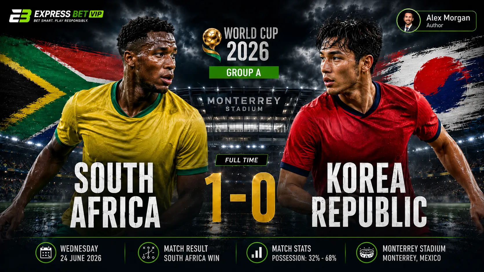 South Africa vs Korea Republic Match Result