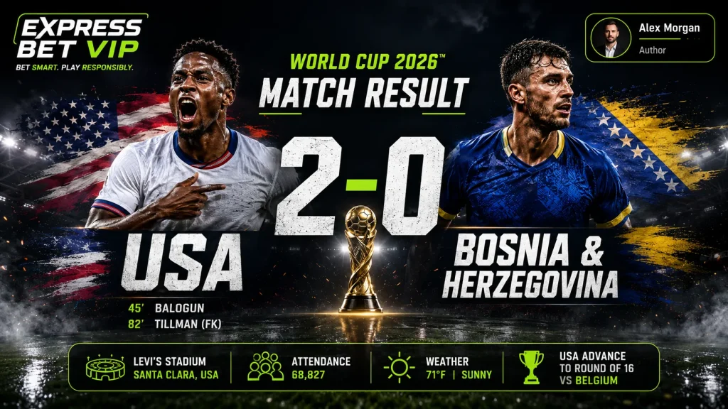 USA vs Bosnia and Herzegovina Match Result
